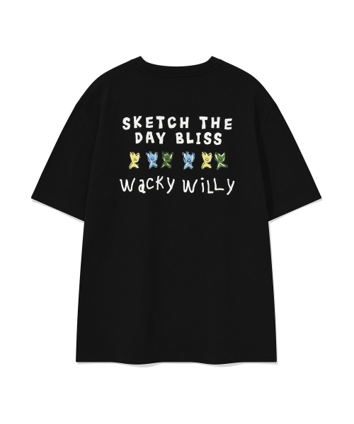 Wacky WiLLy(ワッキーウィリー)の「キキタイポグラフィック半袖Tシャツブラック(Tシャツ/カットソー・レディース・その他・SMALL/MEDIUM/LARGE/X-LARGE)」の3枚目の写真