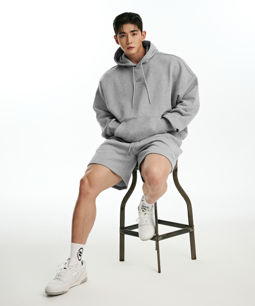 BORN TO WIN（ボーントゥウィン）の「CHROME B HOODIE [MELANGE GREY]（パーカー・メンズ・その他・1/2/3）」の7枚目の写真