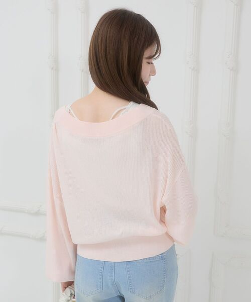 MAJESTIC LEGON(マジェスティックレゴン)の「ビジューボタンUVカットカーデ(カーディガン/ボレロ・レディース・アイボリー/ブラック/ブルー/ピンク/イエロー・MEDIUM)」の19枚目の写真