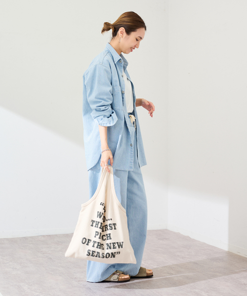 FRAMeWORK(フレームワーク)の「St johnd 3rd club 別注PEANUTS SWEAT バッグ(トートバッグ・レディース・イエロー/ベージュ/サックスブルー・FREE)」の5枚目の写真