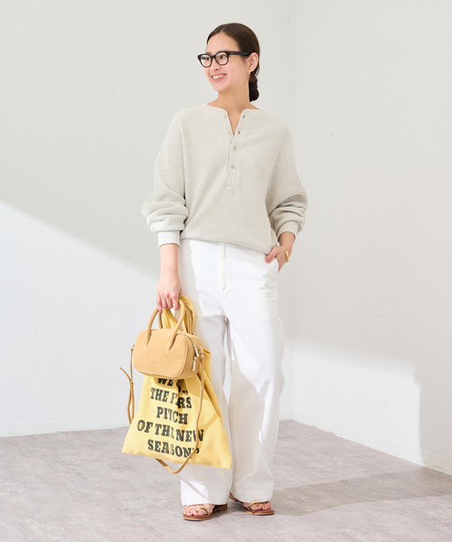 FRAMeWORK(フレームワーク)の「St johnd 3rd club 別注PEANUTS SWEAT バッグ(トートバッグ・レディース・イエロー/ベージュ/サックスブルー・FREE)」の10枚目の写真