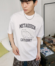 PUBLUX/パブリュクス <機能性素材>METAQUEEN キャット プリント Tシャツ 限定展開