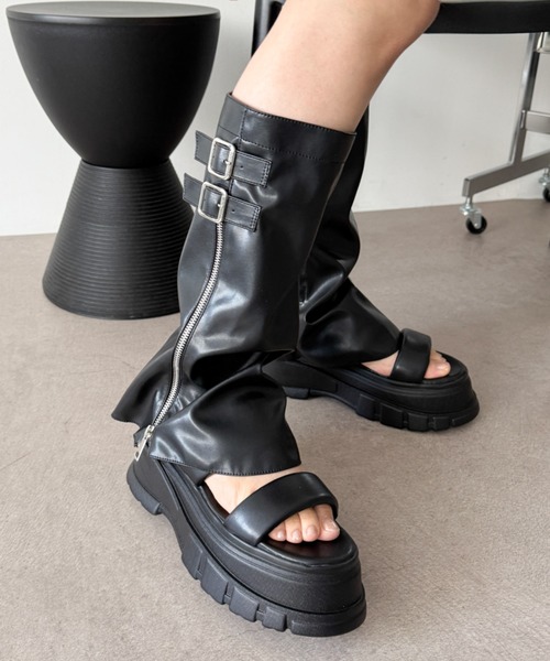 WEGO(ウィゴー)の「WEGO/【26年春夏新作】2wayカバーブーサン(サンダル・レディース・ブラック・LARGE/MEDIUM/SMALL)」の4枚目の写真