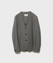 ATTACHMENT | 【ATTACHMENT/アタッチメント】WO/TA STRETCH TRO COLLARLESS JKT/ウール/トリアセテート ストレッチトロ カラーレスジャケット(テーラードジャケット)