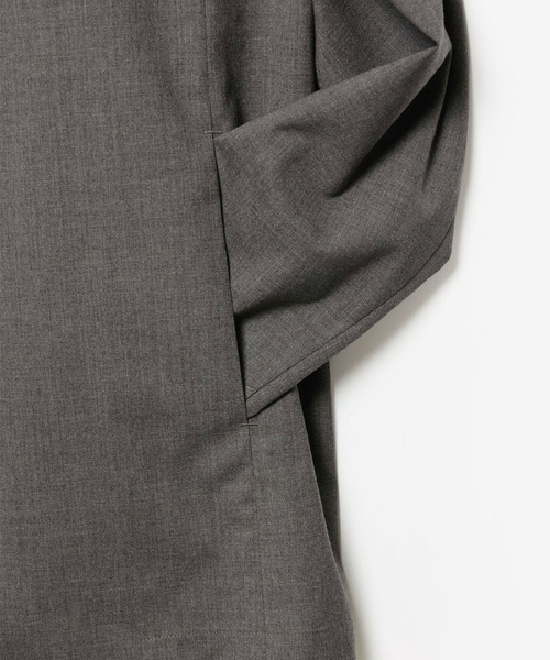 ATTACHMENT（アタッチメント）の「【ATTACHMENT/アタッチメント】WO/TA STRETCH TRO COLLARLESS JKT/ウール/トリアセテート ストレッチトロ カラーレスジャケット（テーラードジャケット・メンズ・ダークグレー/ブラック・2）」の5枚目の写真