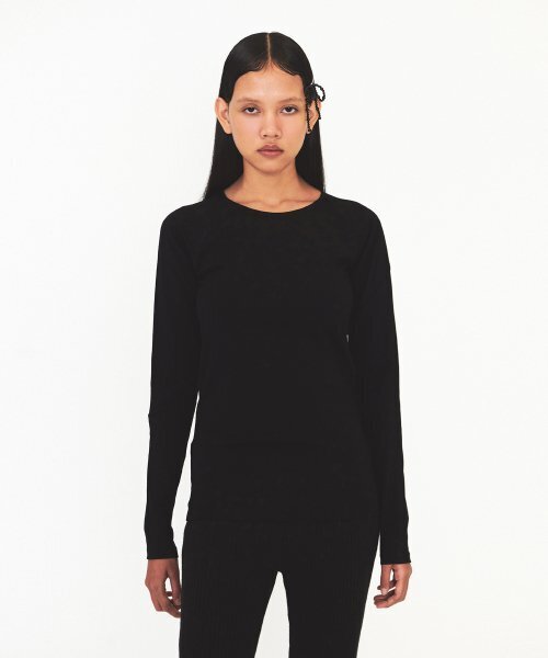 DIAGONAL(ダイアゴナル)の「LACE RAGLAN TEE (black)(Tシャツ/カットソー・レディース・その他・FREE)」の1枚目の写真