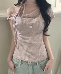 UP START（アップスタート）の「【LAMPOON】ドットオフショルダートップス（その他トップス）」