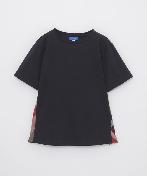 BLUE LABEL CRESTBRIDGE（ブルーレーベルクレストブリッジ）の「プレーティング天竺サイドチェックTシャツ（Tシャツ/カットソー・レディース・ホワイト/ダークネイビー/ブラック/ベビーピンク・40/38）」の16枚目の写真