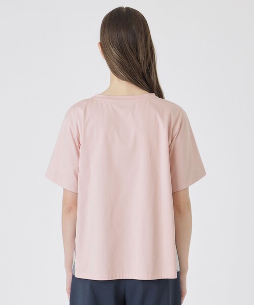 BLUE LABEL CRESTBRIDGE（ブルーレーベルクレストブリッジ）の「プレーティング天竺サイドチェックTシャツ（Tシャツ/カットソー・レディース・ホワイト/ダークネイビー/ブラック/ベビーピンク・40/38）」の20枚目の写真