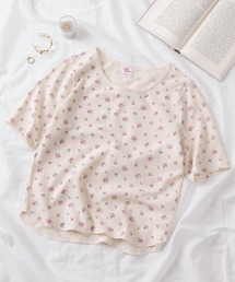 Tシャツ/カットソー（パープル/紫色系・花柄・ボタニカル柄