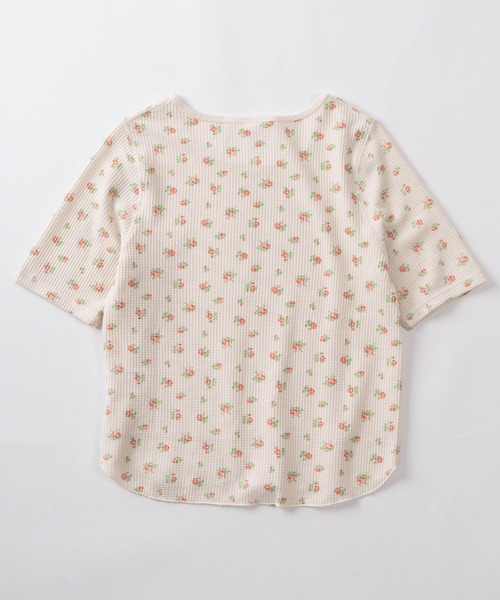 JEMORGAN(ジェーイーモーガン)の「【87】【JEMORGAN/ジェーイーモーガン】花柄 ワッフル クルーネックTシャツ/レディース/26SUMMER NEW(Tシャツ/カットソー・レディース・ブルー/パープル/ネイビー/ブラック/ピンク・FREE)」の7枚目の写真