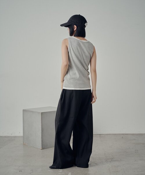goocy(グーシー)の「【2セットアイテム】ヘンリータンク+ベーシックタンク(キャミソール・レディース・ネイビー/ブラック/グレー/レッド・FREE)」の17枚目の写真
