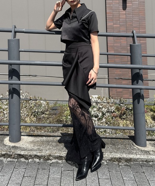 LVEU.(ラブユ.)の「【LVEU.】ビッグカラー半袖ブラウス / トップス ブラウス シャツ 半袖 ビックカラー ホワイト ブラック ブルー ZOZOTOWN限定(シャツ/ブラウス・レディース・ブルー/ブラック/ホワイト・FREE)」の12枚目の写真