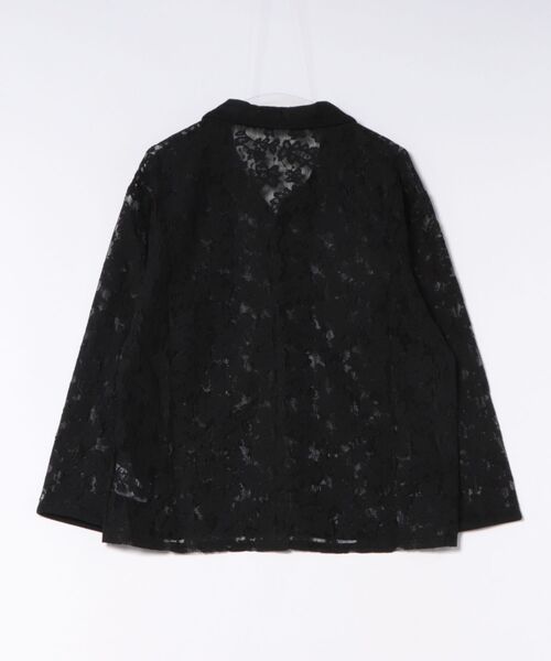 Sawa a la mode(サワアラモード)の「大人の花柄総レース開襟シャツ(シャツ/ブラウス・レディース・アイボリー/ブラック・FREE)」の3枚目の写真