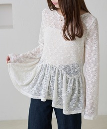 【apres jour clair】レースペプラムトップス