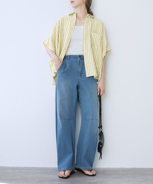 reca(レカ)の「リラクシーストライプシャツ(シャツ/ブラウス・レディース・オフホワイト/イエロー・M)」の12枚目の写真