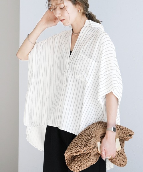 reca(レカ)の「リラクシーストライプシャツ(シャツ/ブラウス・レディース・オフホワイト/イエロー・M)」の19枚目の写真