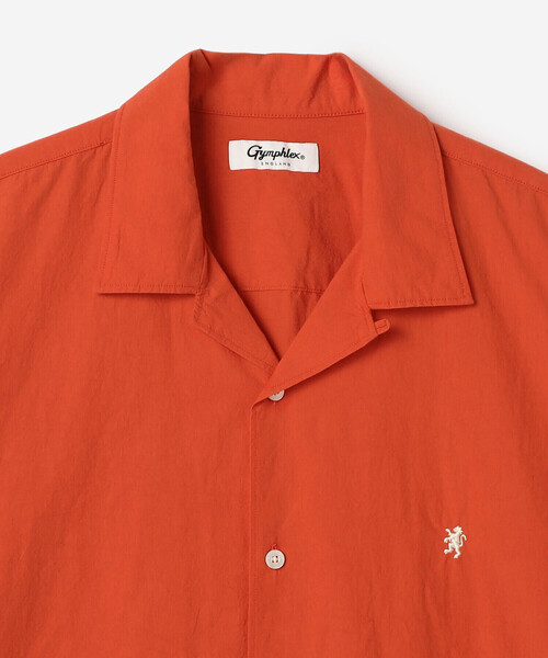 GYMPHLEX（ジムフレックス）の「Gymphlex | コットンタイプライター 半袖オープンカラーシャツ MEN（シャツ/ブラウス・メンズ・チャコール/レッド/アイボリー・XL/M/L）」の6枚目の写真
