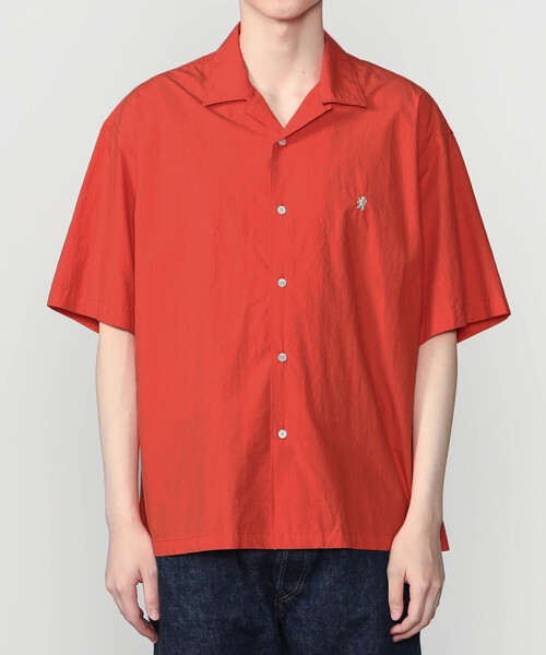 GYMPHLEX（ジムフレックス）の「Gymphlex | コットンタイプライター 半袖オープンカラーシャツ MEN（シャツ/ブラウス・メンズ・チャコール/レッド/アイボリー・XL/M/L）」の11枚目の写真