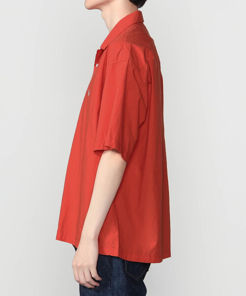 GYMPHLEX（ジムフレックス）の「Gymphlex | コットンタイプライター 半袖オープンカラーシャツ MEN（シャツ/ブラウス・メンズ・チャコール/レッド/アイボリー・XL/M/L）」の12枚目の写真