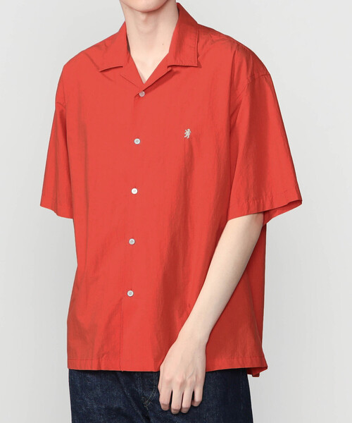 GYMPHLEX（ジムフレックス）の「Gymphlex | コットンタイプライター 半袖オープンカラーシャツ MEN（シャツ/ブラウス・メンズ・チャコール/レッド/アイボリー・XL/M/L）」の14枚目の写真