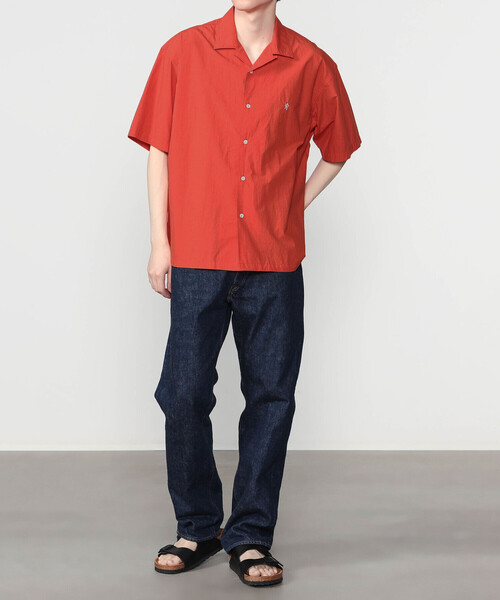 GYMPHLEX（ジムフレックス）の「Gymphlex | コットンタイプライター 半袖オープンカラーシャツ MEN（シャツ/ブラウス・メンズ・チャコール/レッド/アイボリー・XL/M/L）」の15枚目の写真