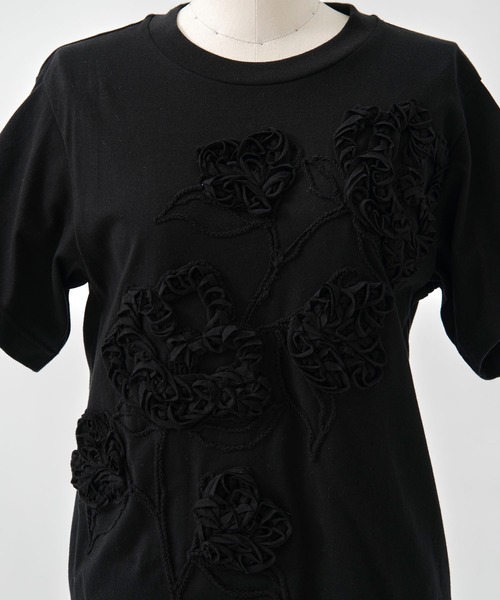 TAAKK(ターク)の「【TAAKK/ターク】T-Shirt/Tシャツ/ウォッシャブル(Tシャツ/カットソー・レディース・ブラック・0)」の2枚目の写真