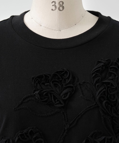 TAAKK(ターク)の「【TAAKK/ターク】T-Shirt/Tシャツ/ウォッシャブル(Tシャツ/カットソー・レディース・ブラック・0)」の3枚目の写真