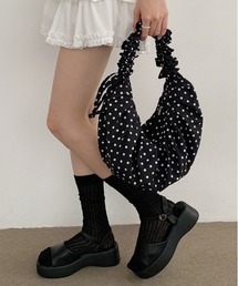 Y2K ドットドローストリングショルダーバッグ 3WAY