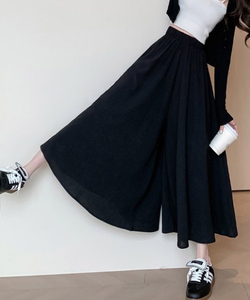 Mejoul(メジュール)の「ワイドルーズシルエットフレアパンツ(その他パンツ・レディース・ブラック/ホワイト・F)」の15枚目の写真