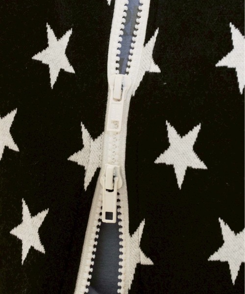 runningHIGH(ランニングハイ)の「【runningHIGH】STAR JACQUARD ZIP UP JACKET / 【ランニングハイ】スタージャガードジップアップジャケット(ジャージ・レディース・ブラック/グレー・ONE SIZE)」の21枚目の写真