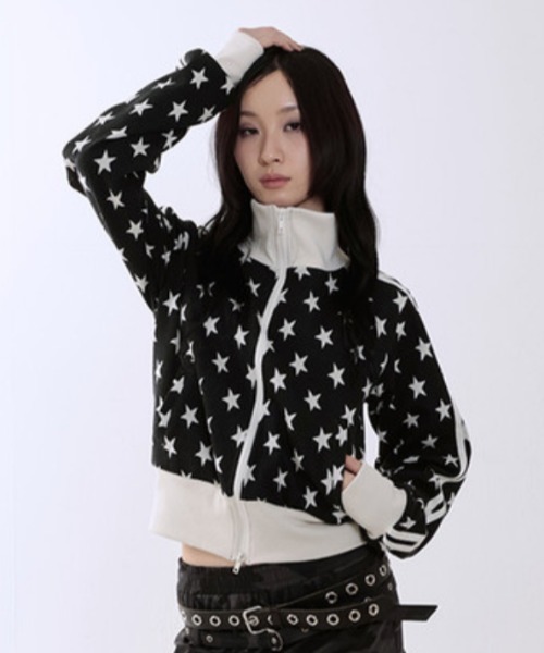 セール】【runningHIGH】STAR JACQUARD ZIP UP JACKET / 【ランニング