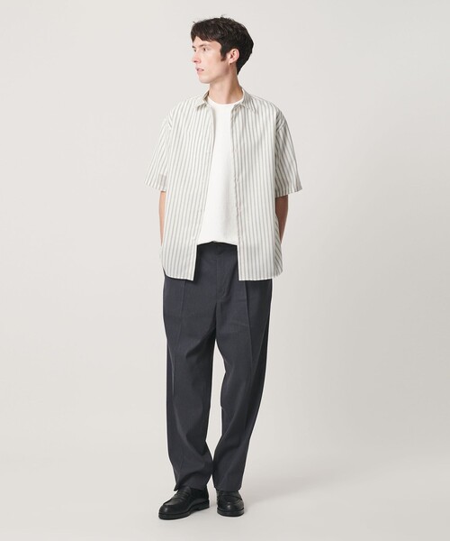 BEAUTY&YOUTH UNITED ARROWS(ビューティーアンドユースユナイテッドアローズ)の「尾州 ストライプ レギュラー ショートスリーブ シャツ GRANDE TAPERD型 ウォッシャブル MADE IN JAPAN(シャツ/ブラウス・メンズ・ダークグレー/ホワイト・L/S/XL/M)」の18枚目の写真