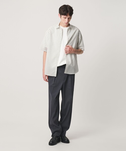 BEAUTY&YOUTH UNITED ARROWS(ビューティーアンドユースユナイテッドアローズ)の「尾州 ストライプ レギュラー ショートスリーブ シャツ GRANDE TAPERD型 ウォッシャブル MADE IN JAPAN(シャツ/ブラウス・メンズ・ダークグレー/ホワイト・L/S/XL/M)」の19枚目の写真
