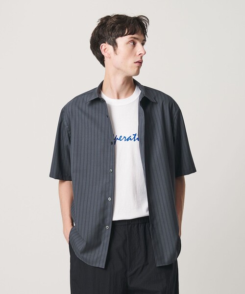 BEAUTY&YOUTH UNITED ARROWS(ビューティーアンドユースユナイテッドアローズ)の「尾州 ストライプ レギュラー ショートスリーブ シャツ GRANDE TAPERD型 ウォッシャブル MADE IN JAPAN(シャツ/ブラウス・メンズ・ダークグレー/ホワイト・L/S/XL/M)」の22枚目の写真