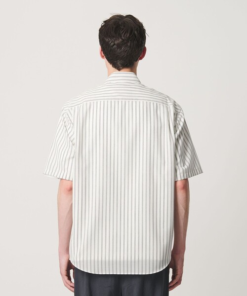 BEAUTY&YOUTH UNITED ARROWS(ビューティーアンドユースユナイテッドアローズ)の「尾州 ストライプ レギュラー ショートスリーブ シャツ GRANDE TAPERD型 ウォッシャブル MADE IN JAPAN(シャツ/ブラウス・メンズ・ダークグレー/ホワイト・L/S/XL/M)」の4枚目の写真