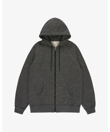 FRONT 11201（フロントワンワントゥーオーワン）の「Black Full Zip Hoodie/ Made in Japan（パーカー）」
