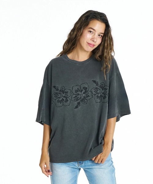 ROXY(ロキシー)の「ROXY BREAK LINE Tシャツ 【2026年夏モデル】/ロキシー刺繍半袖Tシャツ(Tシャツ/カットソー・レディース・ブラック/ホワイト/オレンジ/イエロー・LARGE/MEDIUM/SMALL)」の2枚目の写真
