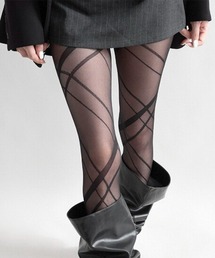 WEGO/チェック柄シアータイツ