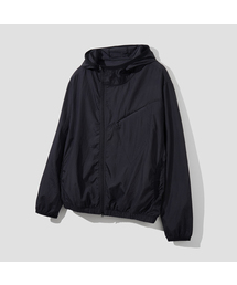 AGOD（エージーオーディー）の「オブリークフードウィンドブレーカー[ブラック]（ナイロンジャケット）」
