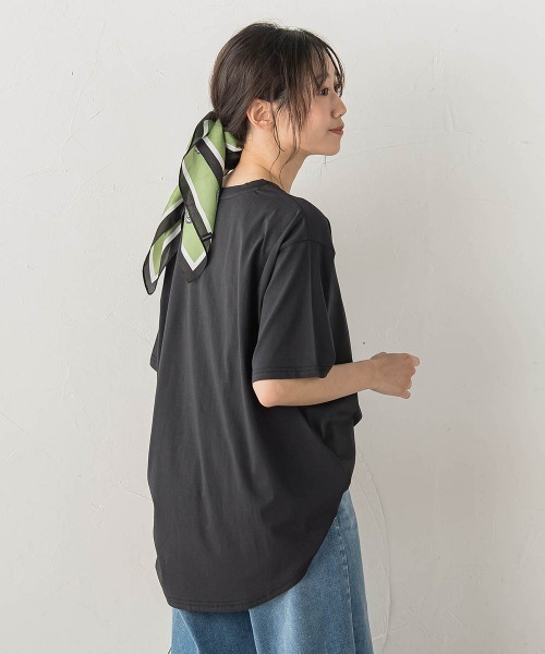 Droite lautreamont(ドロワットロートレアモン)の「チュール重ねフォトTシャツ(Tシャツ/カットソー・レディース・ブラック/ホワイト・M)」の12枚目の写真