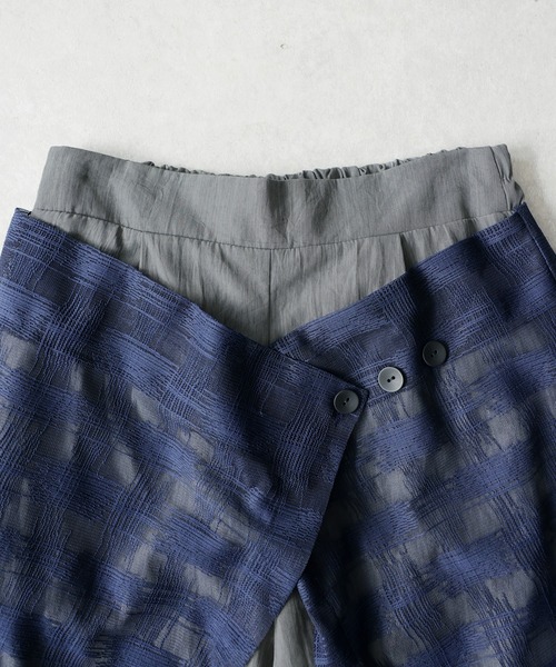 antiqua（アンティカ）の「レイヤード風 ワイドパンツ（その他パンツ・レディース・ブラック/グレー・ONESIZE）」の16枚目の写真