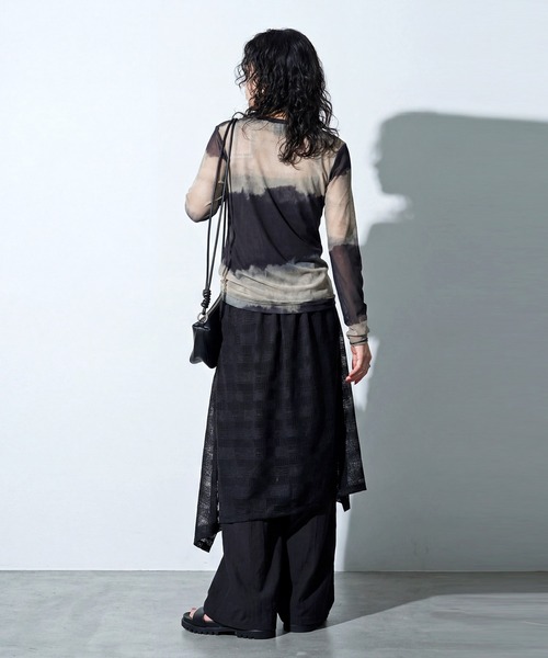 antiqua（アンティカ）の「レイヤード風 ワイドパンツ（その他パンツ・レディース・ブラック/グレー・ONESIZE）」の6枚目の写真