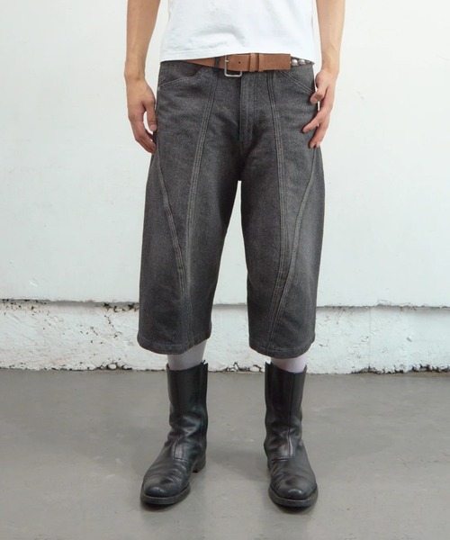 パンツ NVRFRGT GLITTER TWILL 3D TWISTED JORTS GLITTER TWILL 3D TWISTED JORTS（デニムパンツ）｜NVRFRGT（ネヴァー