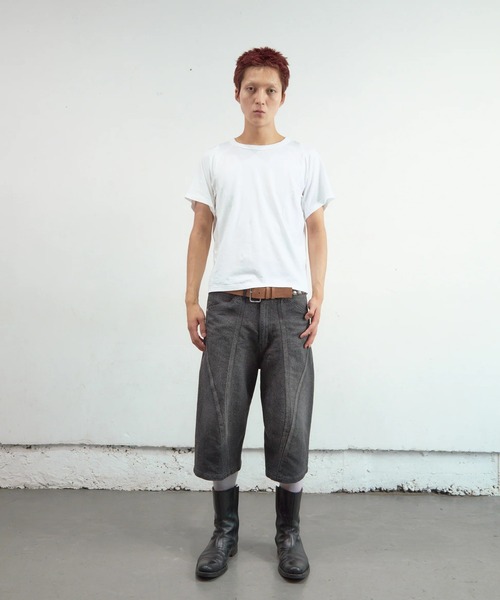 GLITTER TWILL 3D TWISTED JORTS（デニムパンツ）｜NVRFRGT（ネヴァー