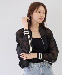 ラインメッシュブルゾン