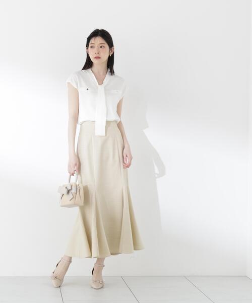 PROPORTION BODY DRESSING(プロポーションボディドレッシング)の「【中川紅葉さん着用】Vネックタイ付きニット / 1216270502(ニット/セーター・レディース・ブルー/ネイビー/ホワイト系その他・MEDIUM/SMALL)」の15枚目の写真
