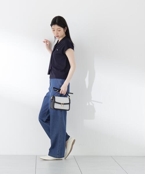 PROPORTION BODY DRESSING(プロポーションボディドレッシング)の「【中川紅葉さん着用】Vネックタイ付きニット / 1216270502(ニット/セーター・レディース・ブルー/ネイビー/ホワイト系その他・MEDIUM/SMALL)」の7枚目の写真