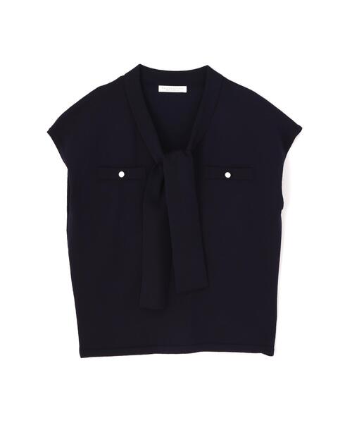 PROPORTION BODY DRESSING(プロポーションボディドレッシング)の「【中川紅葉さん着用】Vネックタイ付きニット / 1216270502(ニット/セーター・レディース・ブルー/ネイビー/ホワイト系その他・MEDIUM/SMALL)」の10枚目の写真