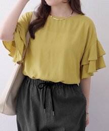 【WEB限定】【India Series】袖フリルブラウス
